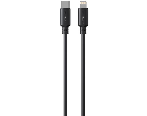 Кабель USB-C-Lightning HAVIT CB304C чорний 1 м Аврора каталог