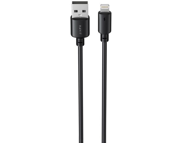 Кабель USB-Lightning HAVIT CB301C чорний 1 м Аврора картинка 2 вартість