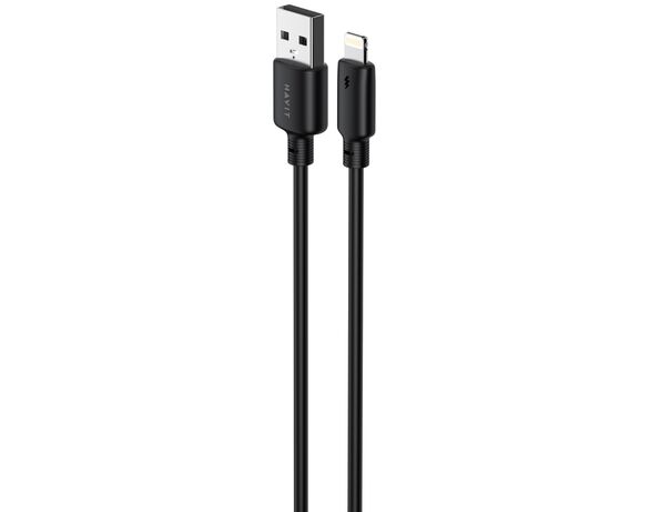 Кабель USB-Lightning HAVIT CB301C чорний 1 м Аврора картинка 3 з доставкою