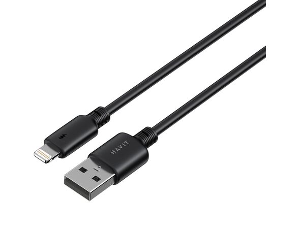 Кабель USB-Lightning HAVIT CB301C чорний 1 м Аврора картинка 4 дешево