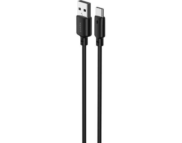 Кабель USB-USB-C HAVIT CB302C чорний 1 м Аврора картинка 3 з доставкою