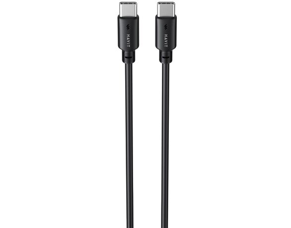 Кабель USB-C-USB-C HAVIT CB303C чорний 1 м картинка 2 в Аврорі