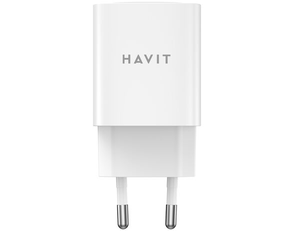 Адаптер зарядний мережевий HAVIT UCP019 USB-A+USB-C білий Аврора картинка 3 ціна