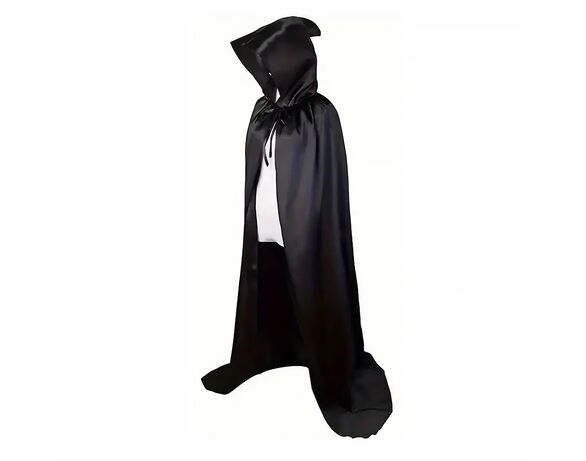 Плащ чорний, довгий Halloween з капюшоном Аврора картинка 2 вартість
