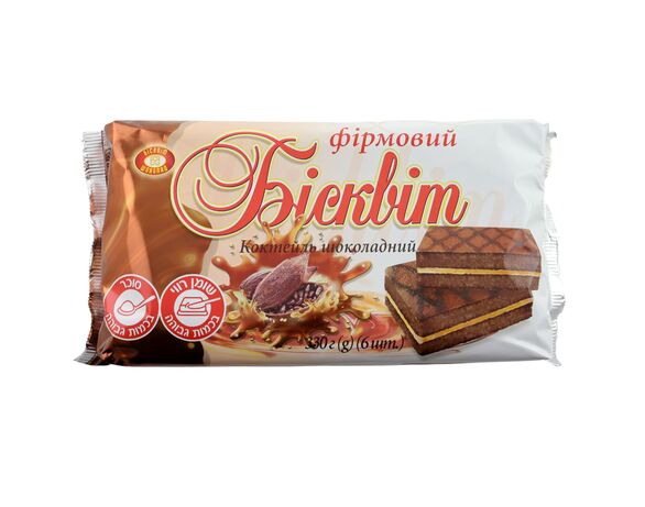 Бісквіт фірмовий БІСКВІТ-ШОКОЛАД Коктейль шоколад 330 г Аврора недорого
