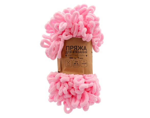 Пряжа для в'язання руками плюшева Craft time 100 г, 7 м тон №4 Аврора вартість