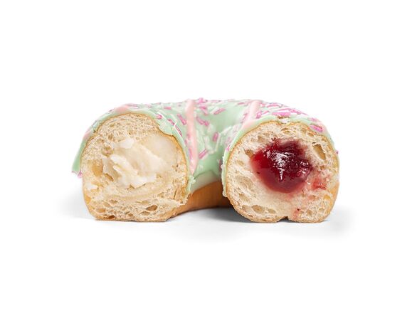 Пончик глазурований Mantinga CREAMY з начинкою з лісових ягід 70 г картинка 2 в інтернет-магазині Аврора