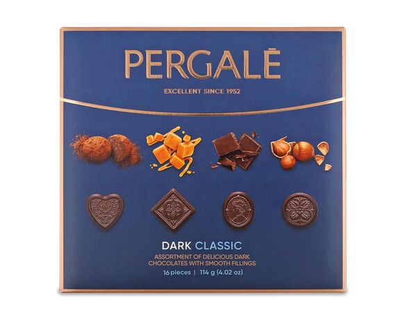 Цукерки асорті з чорним шоколадом PERGALE Classic 114 г Аврора каталог