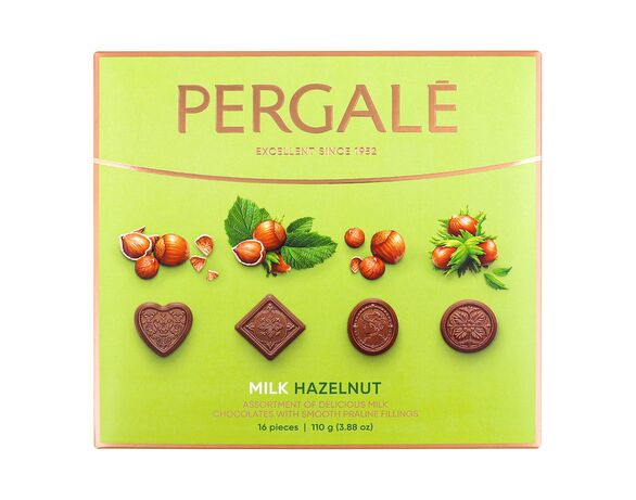 Цукерки асорті з молочним шоколадом PERGALE з фундуком 110 г в Аврорі