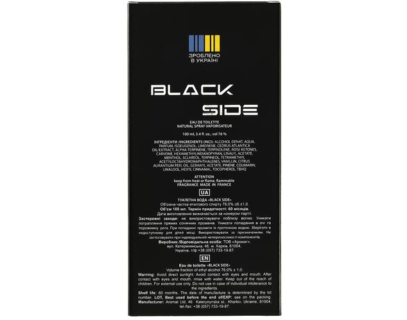 Вода туалетна чоловіча Aromat Black side 100 мл Аврора картинка 5 купити