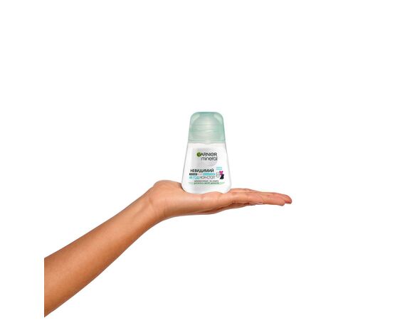 Антиперспірант жіночий GARNIER Mineral Невидимий Свіжість бавовни кульковий 50 мл Аврора картинка 3 з доставкою