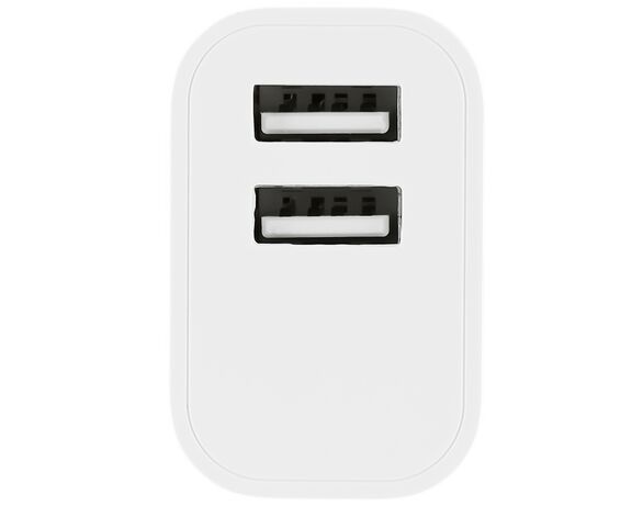 Адаптер зарядний мережевий HAVIT UC006B 2USB-A білий Аврора картинка 9 відгуки