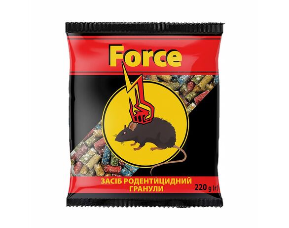 Засіб родентицидний від гризунів Force Гранули 220 г Аврора з доставкою