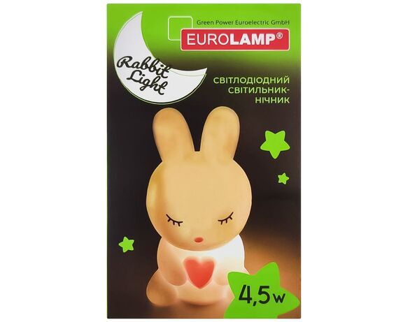 Світильник-нічник LED на батарейці EUROLAMP Rabbit Light 4,5 Вт, 2700 K Аврора картинка 4 купити