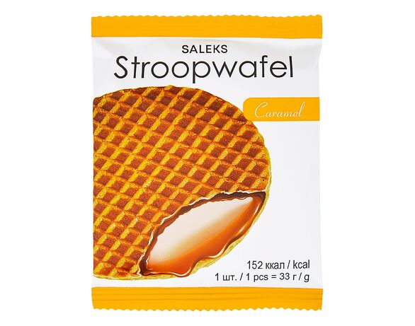 Вафлі Saleks Stroopwafel Карамель 33 г Аврора вартість