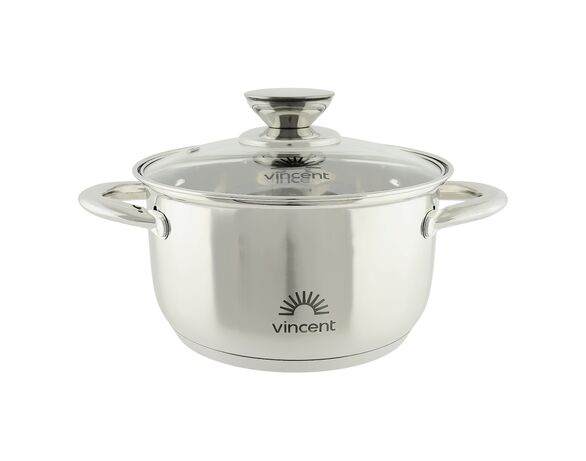 Каструля зі скляною кришкою Vincent 2,6 л Аврора купити