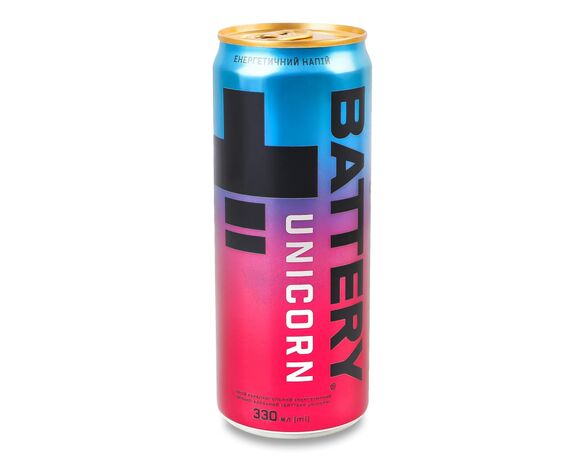 Напій енергетичний безалкогольний Battery UNICORN ж/б 0,33 л Аврора з доставкою