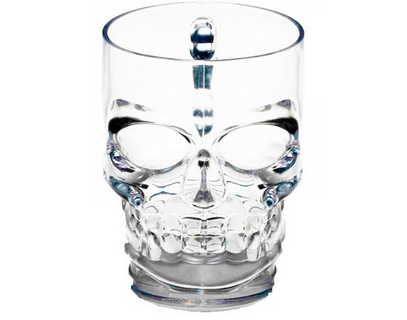 Кухоль скляний ECOMO SKULL прозорий 500 мл Аврора ціна