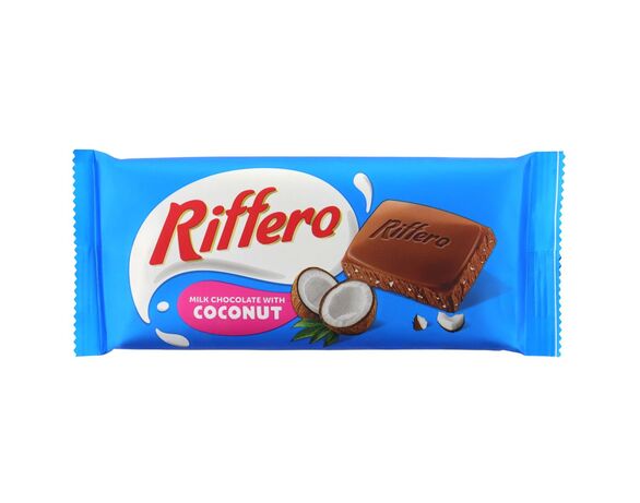 Шоколад молочний Riffero з кокосовою стружкою 75 г Аврора вартість