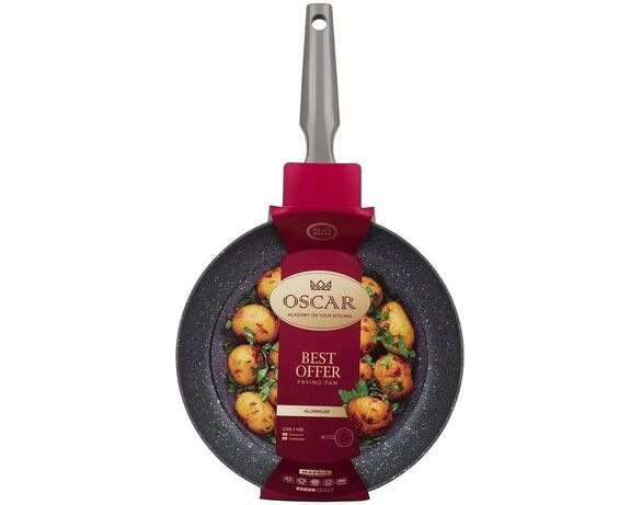 Сковорода антипригарна без кришки OSCAR BEST Offer d=20см Аврора купити