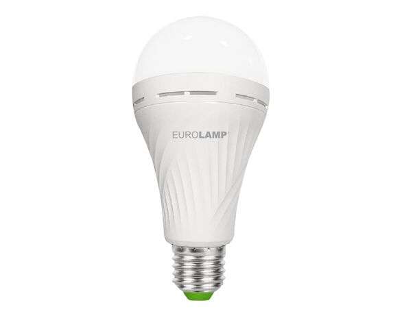 Лампа LED із акумулятором EUROLAMP А70 Е27 10 Вт біле світло картинка 2 в інтернет-магазині Аврора