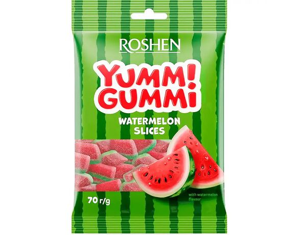 Цукерки желейні Yummi Gummi Watermelon Slices 70 г Аврора дешево