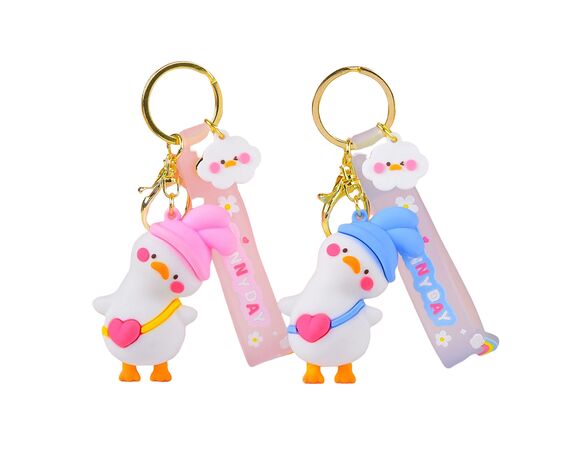 Брелок для ключів з ремінцем Качка з хмаринкою Аврора картинка 2 фото