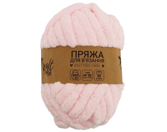Пряжа для в'язання плюшева Craft time 250 г, 30 м тон №35 Аврора вартість
