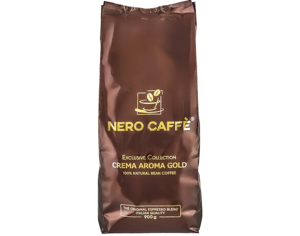 Кава натуральна смажена в зернах NERO CAFFE CREMA AROMA GOLD 900 г в Аврорі