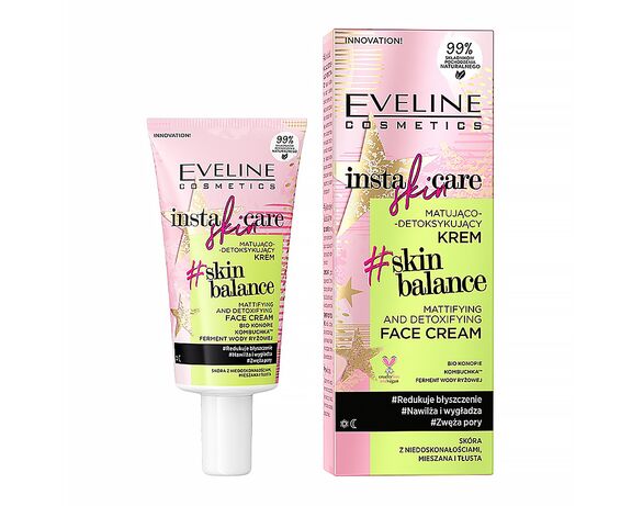 Крем-детокс для обличчя матуючий EVELINE INSTA SKIN 50 мл Аврора ціна