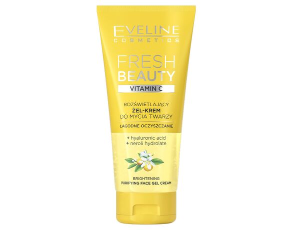 Гель-крем для вмивання обличчя EVELINE FRESH BEAUTY Освітлюючий з вітаміном С 150 мл Аврора вартість