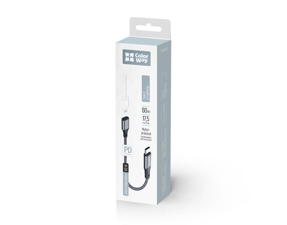 Перехідник для телефону USB-C-Lightning ColorWay CW-AD-CL 17,5 см Аврора з доставкою