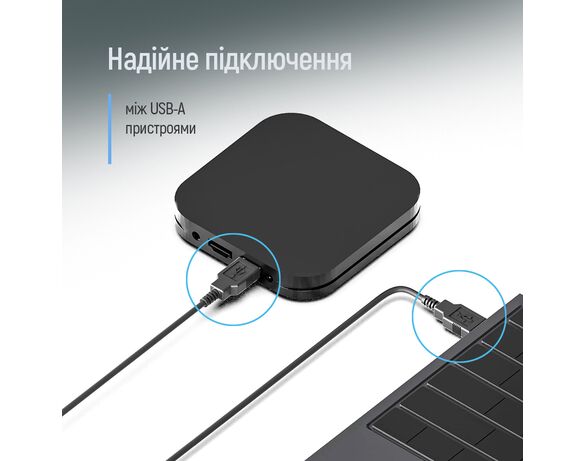 Кабель живлення USB-А-USB-А ColorWay CW-CBUU071-BK чорний 1 м Аврора картинка 8 купити
