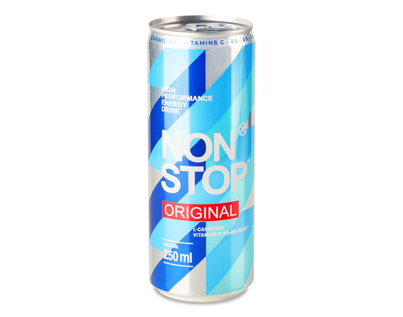 Напій енергетичний б/а Non Stop Original Zero sugar ж/б 250 мл Аврора дешево
