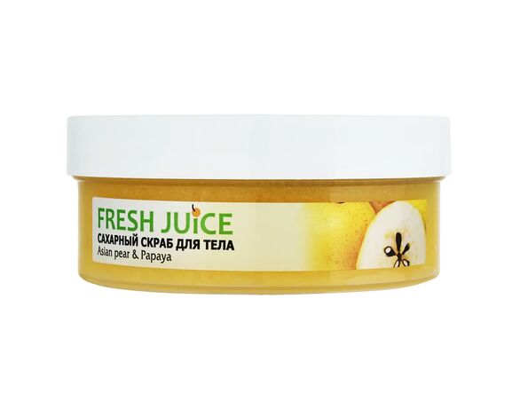 Скраб для тіла цукровий Fresh Juice Asian Pear&Papaya 225 мл Аврора картинка 2 ціна