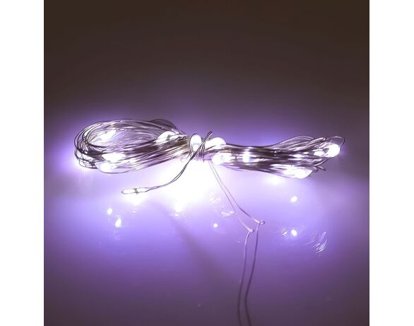 Гірлянда декоративна LED USB Mirko Краплинки 30 ламп Аврора картинка 3 недорого