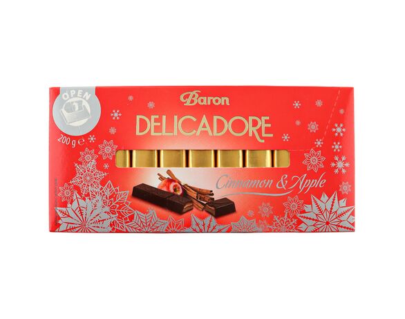 Набір цукерок шоколадних Delicadore зі смаком кориці, яблука 200 г Аврора фото