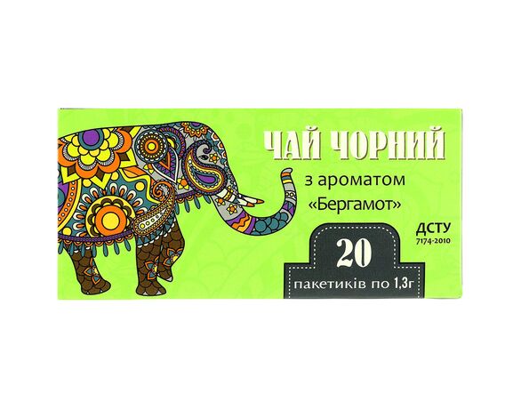 Чай чорний байховий з ароматом Бергамоту 1,3 г х 20 шт/пач Аврора каталог