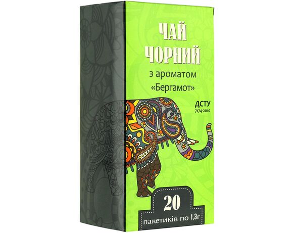 Чай чорний байховий з ароматом Бергамоту 1,3 г х 20 шт/пач картинка 3 в інтернет-магазині Аврора
