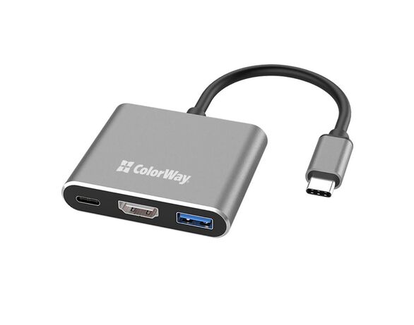 Концентратор мережевий СolorWay CW-HUB08 USB-А+USB-C+HDMI Аврора каталог