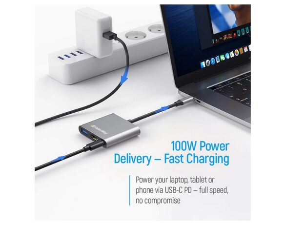 Концентратор мережевий СolorWay CW-HUB08 USB-А+USB-C+HDMI Аврора картинка 8 відгуки