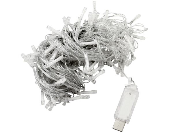 Гірлянда декоративна LED USB Mirko біла картинка 2 в інтернет-магазині Аврора