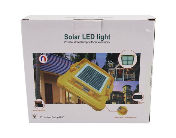 Ліхтар LED прожекторний акумуляторний з сонячною батареєю Аврора картинка 3 фото