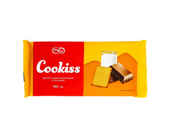 Десерт какао-молочний Fine Eat Cookiss з печивом 100 г в інтернет-магазині Аврора