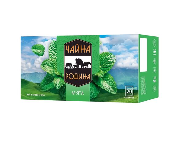 Чай трав'яний Чайна родина М'ята 1 г х 20 шт/пач. в інтернет-магазині Аврора