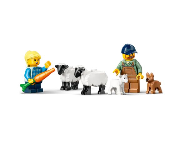 Конструктор LEGO Червоний фермерський трактор із причепом і вівцями 60461 Аврора картинка 4 фото