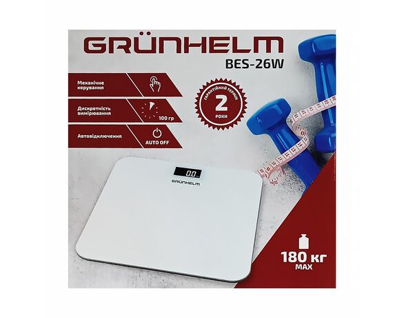 Ваги підлогові електронні скляні GRUNHELM Аврора картинка 3 ціна