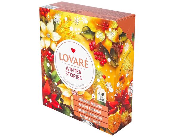 Чай чорний Lovare Winter Stories Асорті 2 г х 32 шт/пач Аврора дешево
