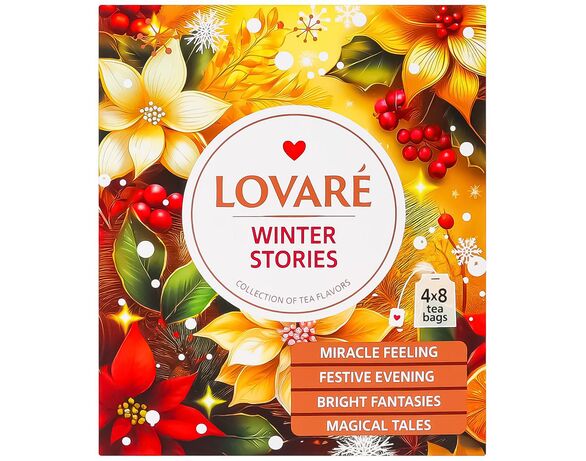 Чай чорний Lovare Winter Stories Асорті 2 г х 32 шт/пач Аврора картинка 2 дешево