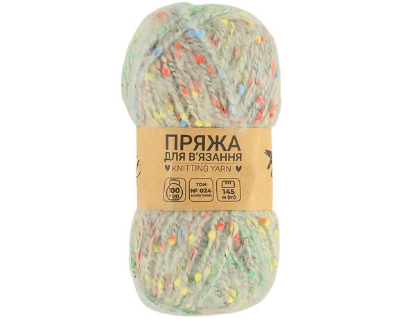 Пряжа для в'язання з декором Craft time 100 г, 145 м тон №024 в інтернет-магазині Аврора